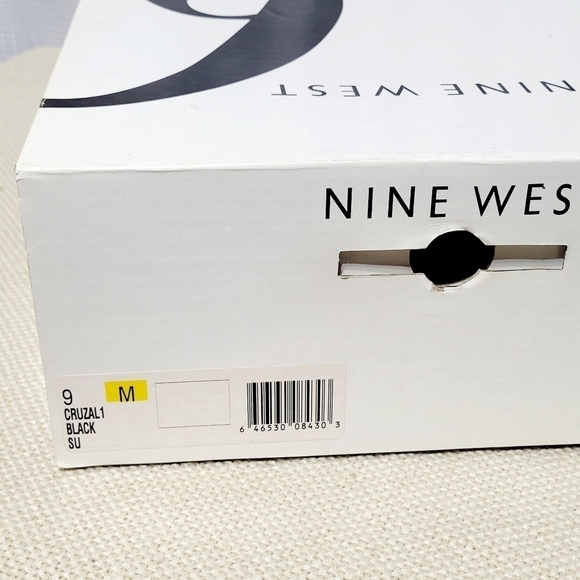 Nine West Black Suede & Strappy Mid-Calf Heeled Pull On Style Boots (9M) - Picture 6 of 13